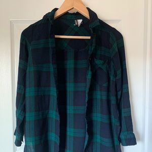 Green and black flannel